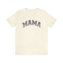 Load image into Gallery viewer, Mama Flag Letters Distressed Women&#39;s Short Sleeve Graphic Tee
