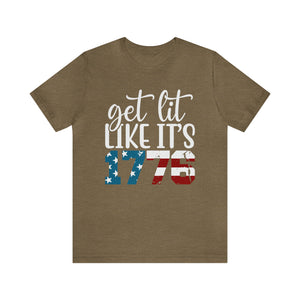 Lit Like 1776 Men's Short Sleeve Graphic Tee