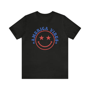 American Vibes Happyface Men's Short Sleeve Graphic Tee