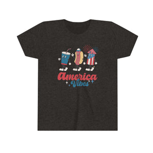 America Vibes Girls Youth Retro T-shirt