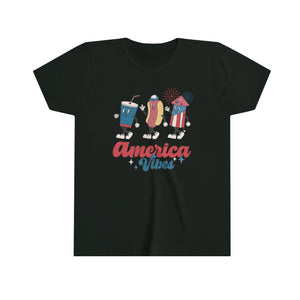 America Vibes Girls Youth Retro T-shirt