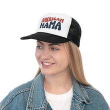 Load image into Gallery viewer, American Mama Letters Trucker Cap
