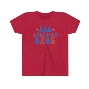 All American Babe Girls Youth Retro T-shirt