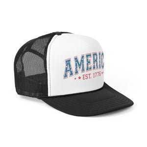 America 1776 Distressed Trucker Cap