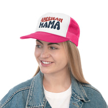 Load image into Gallery viewer, American Mama Letters Trucker Cap
