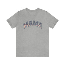 Load image into Gallery viewer, Mama Flag Letters Distressed Women&#39;s Short Sleeve Graphic Tee
