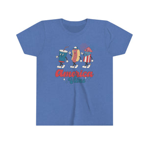 America Vibes Girls Youth Retro T-shirt