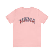 Load image into Gallery viewer, Mama Flag Letters Distressed Women&#39;s Short Sleeve Graphic Tee
