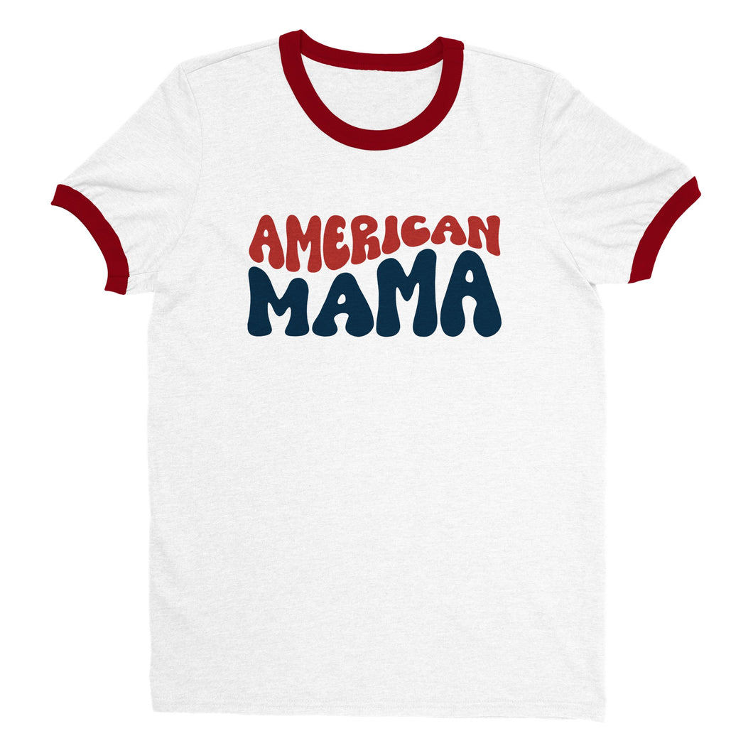 American Mama Ringer T-shirt