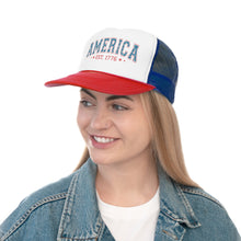 Load image into Gallery viewer, America 1776 Distressed Trucker Cap
