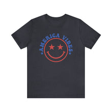 Load image into Gallery viewer, American Vibes Happyface Men&#39;s Short Sleeve Graphic Tee
