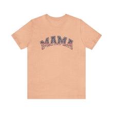 Load image into Gallery viewer, Mama Flag Letters Distressed Women&#39;s Short Sleeve Graphic Tee
