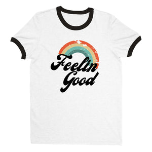 Feelin Good Distressed Vintage Women's Ringer T-shirt