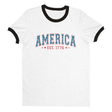 Load image into Gallery viewer, America 1776 Women&#39;s Ringer T-shirt
