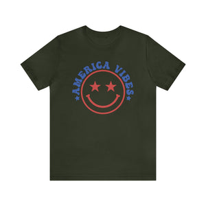 American Vibes Happyface Men's Short Sleeve Graphic Tee