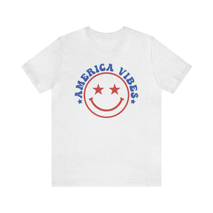 American Vibes Happyface Men's Short Sleeve Graphic Tee