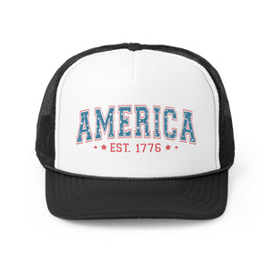 America 1776 Distressed Trucker Cap