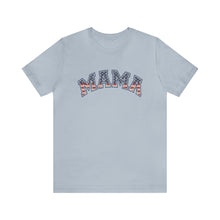 Load image into Gallery viewer, Mama Flag Letters Distressed Women&#39;s Short Sleeve Graphic Tee
