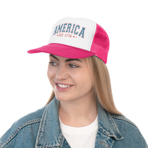 America 1776 Distressed Trucker Cap