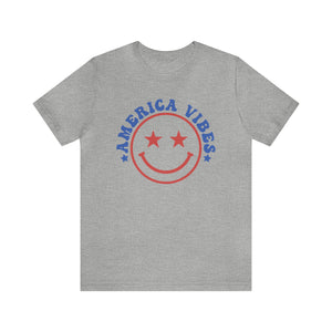 American Vibes Happyface Men's Short Sleeve Graphic Tee