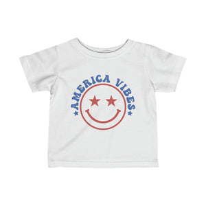 America Vibes Happyface Infant Fine Jersey Tee