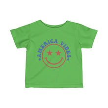 Load image into Gallery viewer, America Vibes Happyface Infant Fine Jersey Tee
