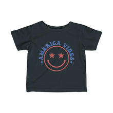 Load image into Gallery viewer, America Vibes Happyface Infant Fine Jersey Tee
