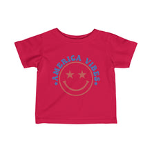 Load image into Gallery viewer, America Vibes Happyface Infant Fine Jersey Tee
