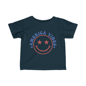 America Vibes Happyface Infant Fine Jersey Tee