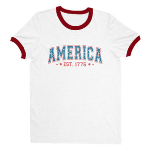 America 1776 Women's Ringer T-shirt