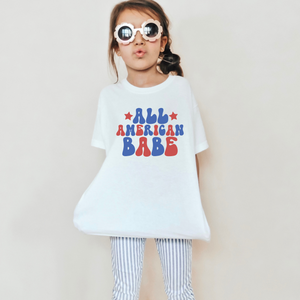 All American Babe Girls Youth Retro T-shirt