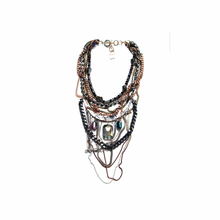 Load image into Gallery viewer, Multi Color Statement Necklace With Swarovski Crystals.
