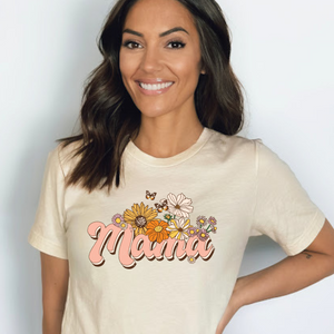 Mama Floral Women's Short Sleeve Graphic Tee