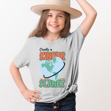 Load image into Gallery viewer, Create a Kinder Planet Girls Youth Retro T-shirt
