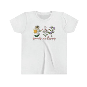 No Rain No Flowers Girls Youth Retro T-shirt