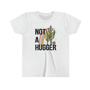 Not A Hugger Cactus Girls Youth Retro T-shirt