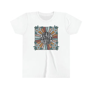 Here Comes The Sun Girls Youth Retro T-shirt