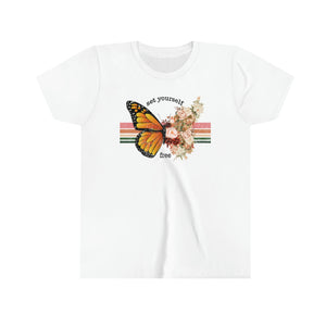 Set Yourself Free Butterfly Girls Youth Retro T-shirt