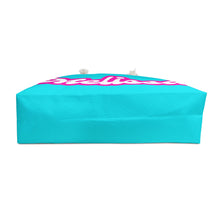 Load image into Gallery viewer, The Melissa Retro Neon Blue and Pink Weekender/Beach Bag
