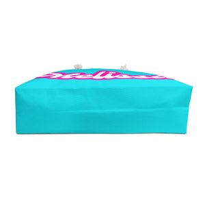 The Melissa Retro Neon Blue and Pink Weekender/Beach Bag