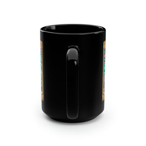 The Coffee Tarot Black Mug, 15oz