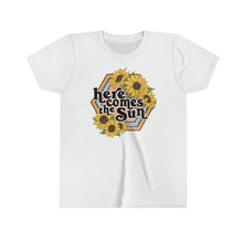 Load image into Gallery viewer, Here Comes The Sun Girls Youth Retro T-shirt
