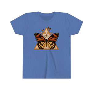 Butterfly Triangle Girls Youth Retro T-shirt