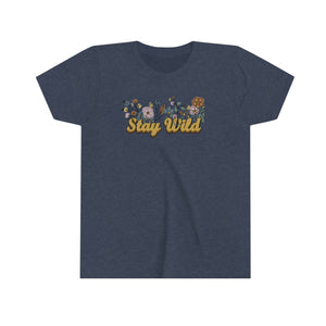 Stay Wild Wildflowers Girls Youth Retro T-shirt