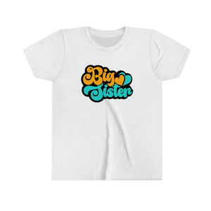 Big Sister Aqua Yellow Retro Girl's T-shirt