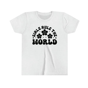 Girls Rule The World Youth Girls Retro T-shirt