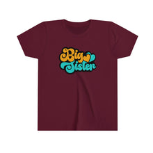 Load image into Gallery viewer, Big Sister Aqua Yellow Retro Girl&#39;s T-shirt
