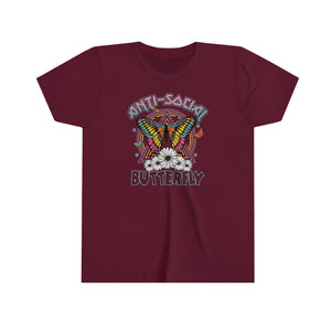 AntiSocial Butterfly Youth Girls Retro T-shirt