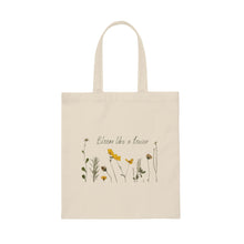 Load image into Gallery viewer, Bloom Like a Flower Canvas Tote Bag
