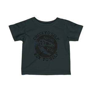 Check Yo Self Dino Infant Fine Jersey Tee